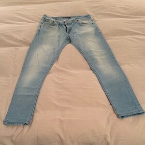 Nudie Jeans Skinny Lin in Faded Light Blue